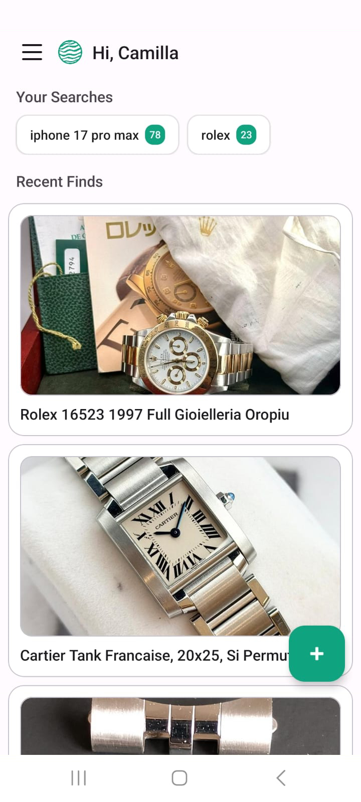 FlowMarket home screen